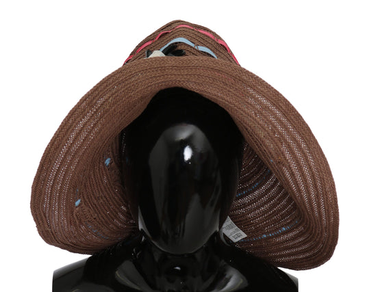 Dolce &amp; Gabbana Elegante sombrero de paja flexible con detalles florales