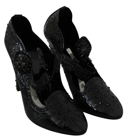 Dolce &amp; Gabbana Elegantes zapatos de tacón de Cenicienta con adornos de cristal