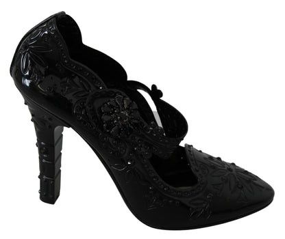 Dolce &amp; Gabbana Elegantes zapatos de tacón de Cenicienta con adornos de cristal