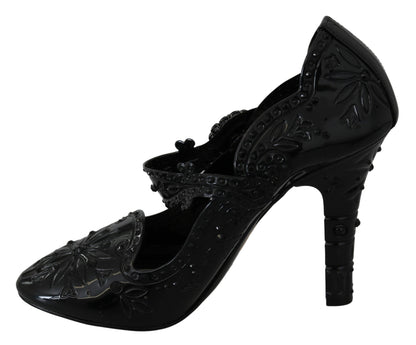 Dolce &amp; Gabbana Elegantes zapatos de tacón de Cenicienta con adornos de cristal