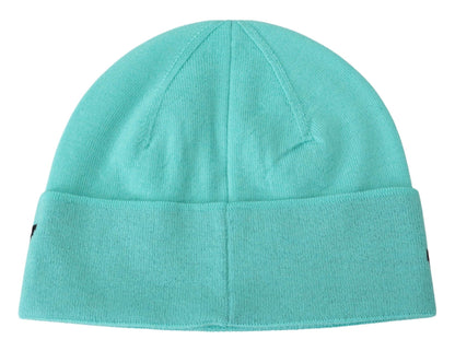 Gorro de lana verde aguamarina de Givenchy con logotipo exclusivo