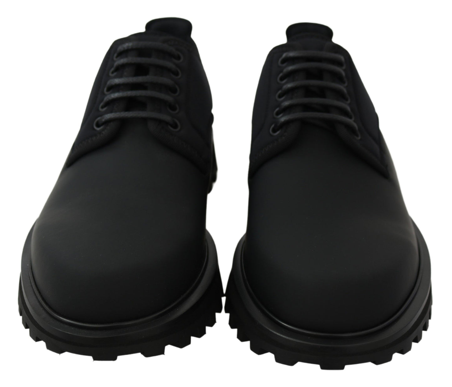 Dolce &amp; Gabbana Elegantes zapatos Derby de piel de becerro negros