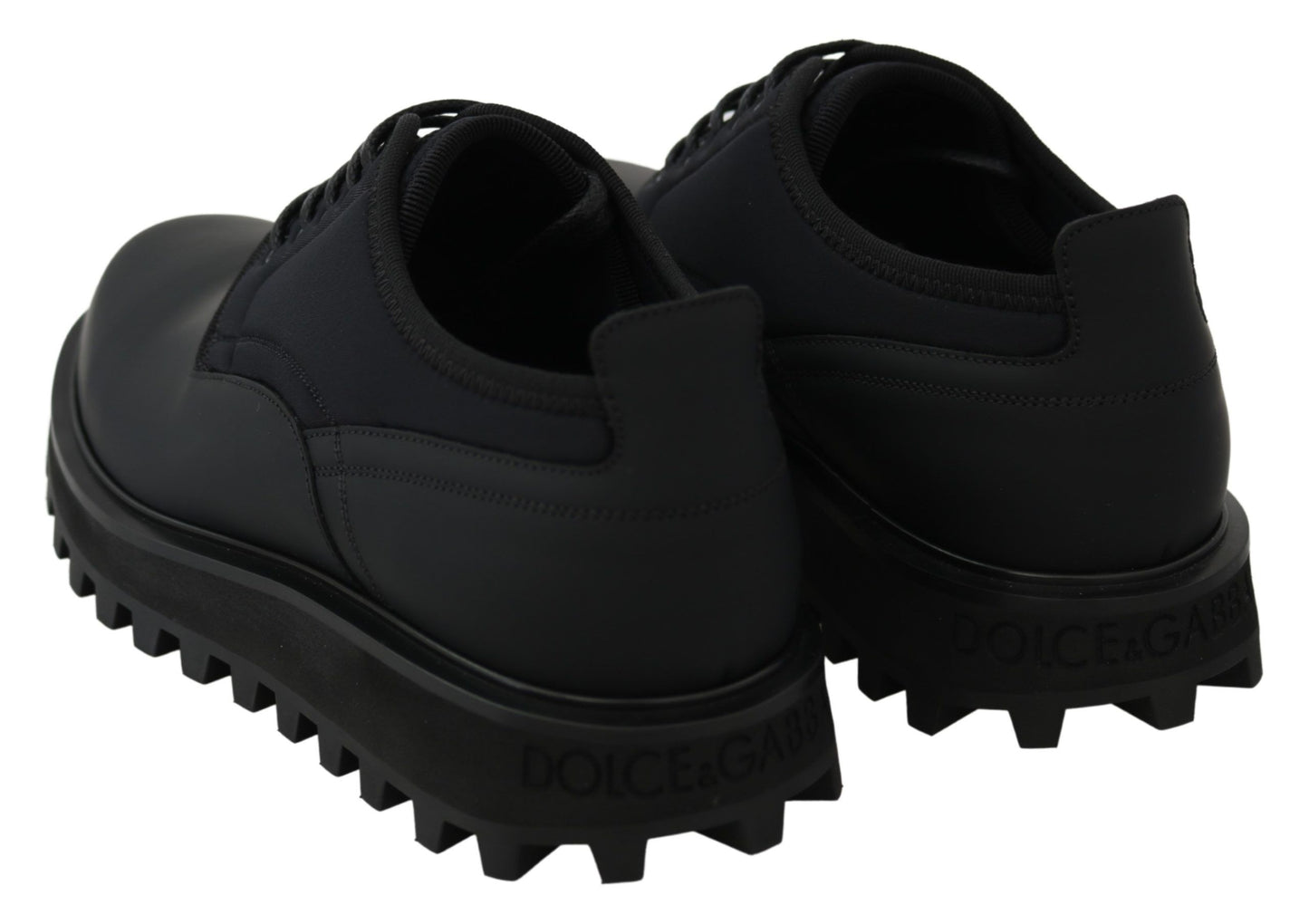 Dolce &amp; Gabbana Elegantes zapatos Derby de piel de becerro negros