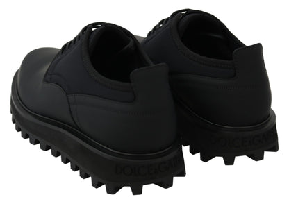 Dolce &amp; Gabbana Elegantes zapatos Derby de piel de becerro negros