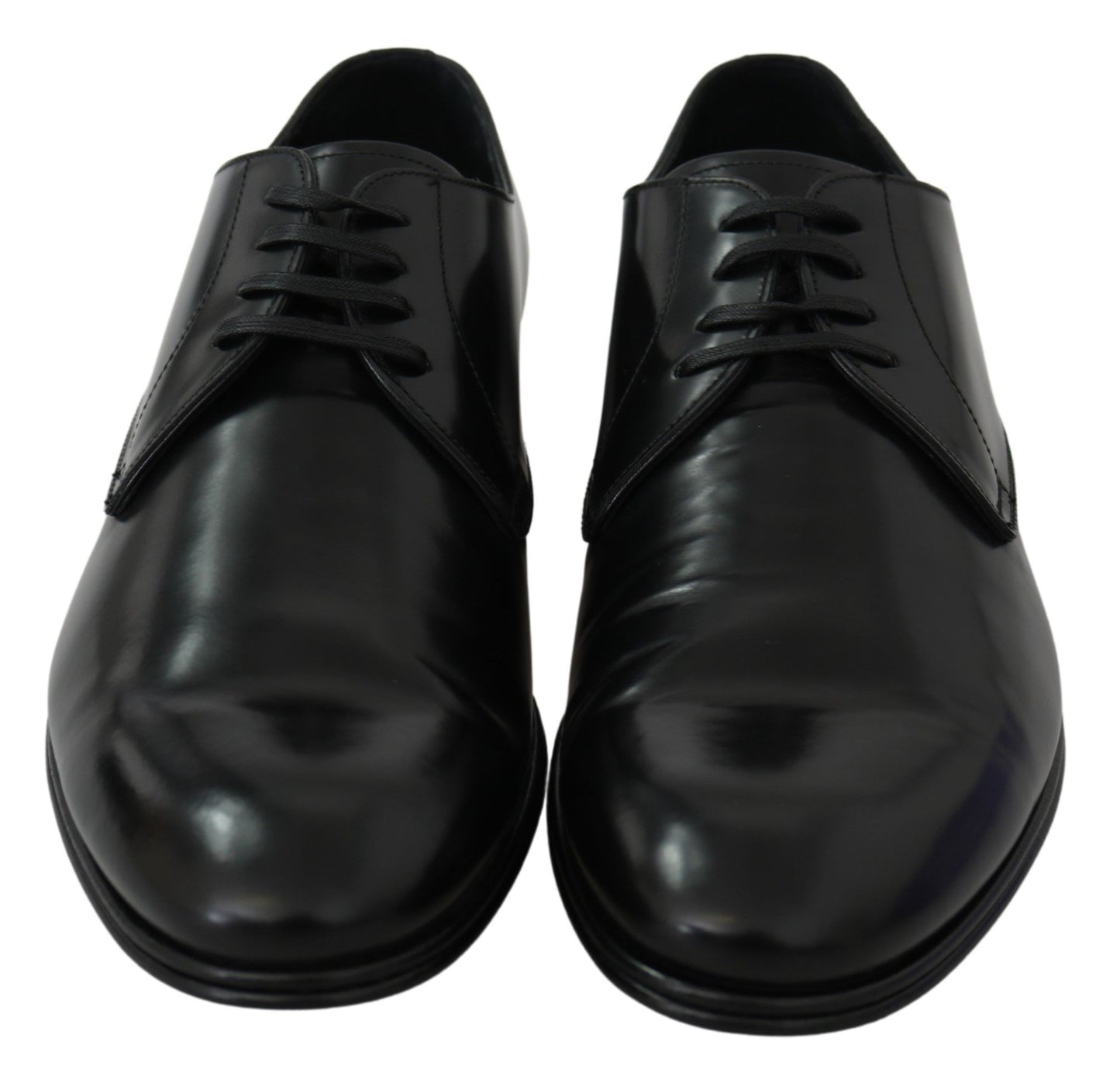 Dolce &amp; Gabbana Elegantes zapatos Derby de cuero negro