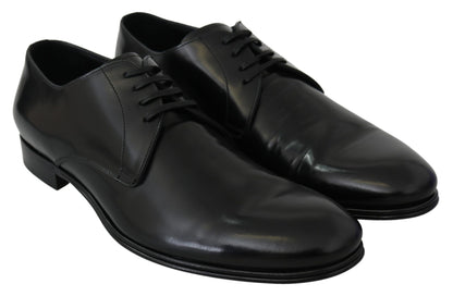 Dolce &amp; Gabbana Elegantes zapatos Derby de cuero negro