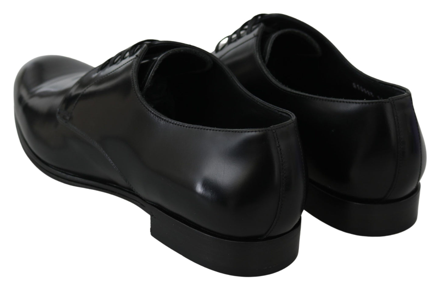 Dolce &amp; Gabbana Elegantes zapatos Derby de cuero negro