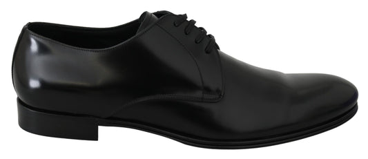 Dolce &amp; Gabbana Elegantes zapatos Derby de cuero negro