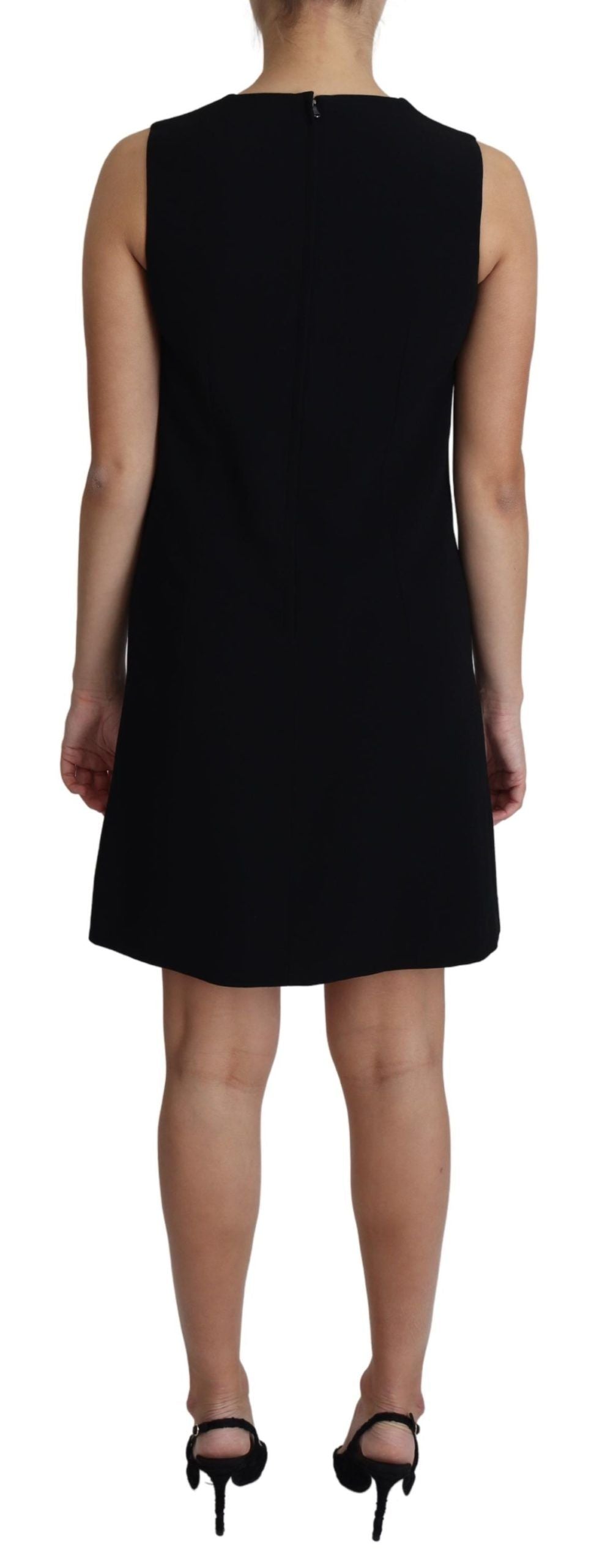 Dolce &amp; Gabbana Elegant Sleeveless Black A-Line Mini Dress
