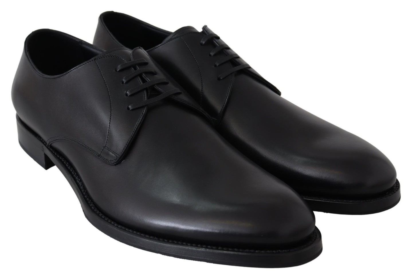 Dolce &amp; Gabbana Elegantes zapatos de vestir Derby de cuero negro