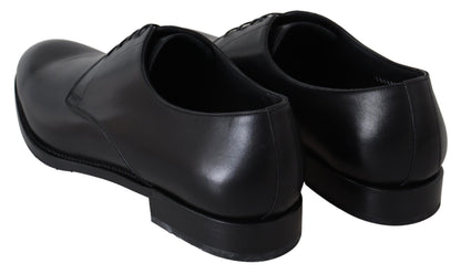 Dolce &amp; Gabbana Elegantes zapatos de vestir Derby de cuero negro