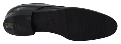 Dolce &amp; Gabbana Elegantes zapatos de vestir Derby de cuero negro