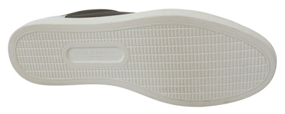 Dolce &amp; Gabbana Elegantes tenis de cuero blancos