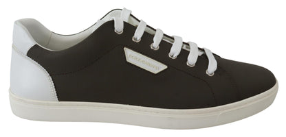 Dolce &amp; Gabbana Elegantes tenis de cuero blancos