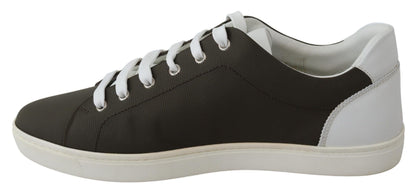 Dolce &amp; Gabbana Elegantes tenis de cuero blancos