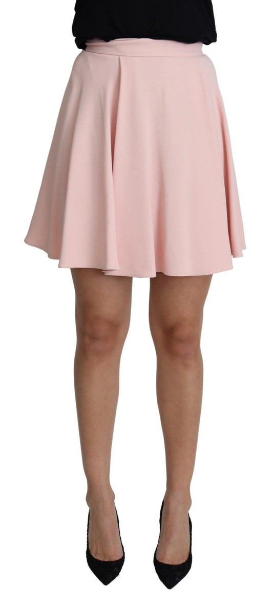 Dolce &amp; Gabbana Minifalda elegante de corte A con vuelo rosa