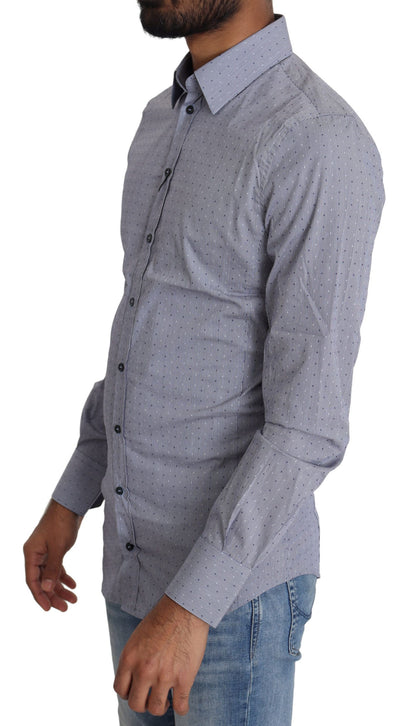 Dolce &amp; Gabbana Camisa Sicilia de corte slim en mezcla de algodón con lunares