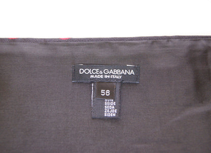 Dolce &amp; Gabbana Exquisite Black Silk Cummerbund with Red Polka Dots