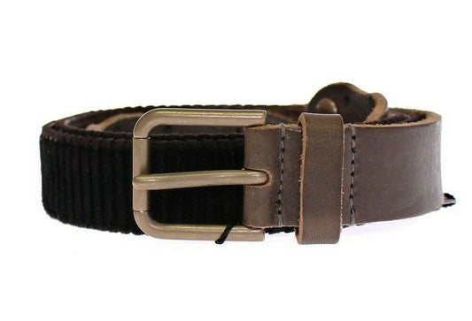 Dolce &amp; Gabbana Cinturón Hombre Elegante Fusión Piel-Algodón