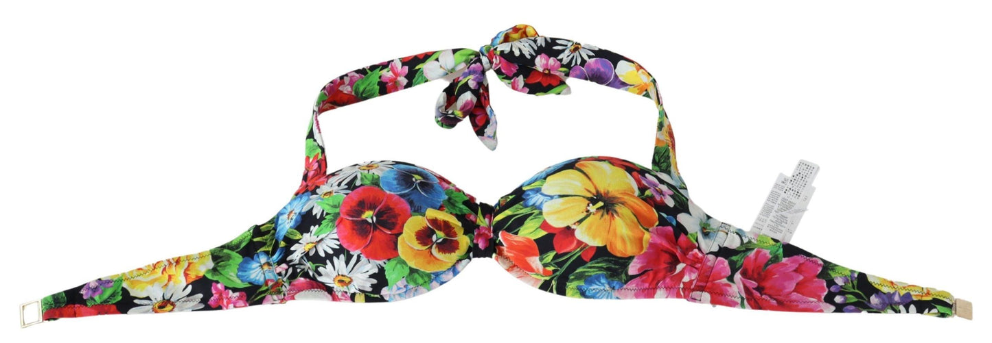 Top de bikini de gama alta Dolce &amp; Gabbana Floral Elegance
