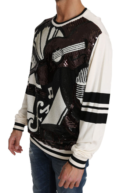 Dolce &amp; Gabbana Jersey de seda con lentejuelas New York Jazz
