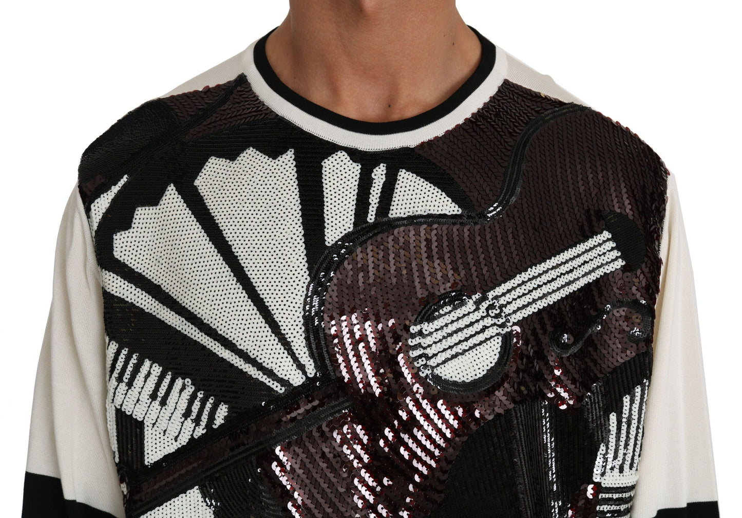 Dolce &amp; Gabbana Jersey de seda con lentejuelas New York Jazz