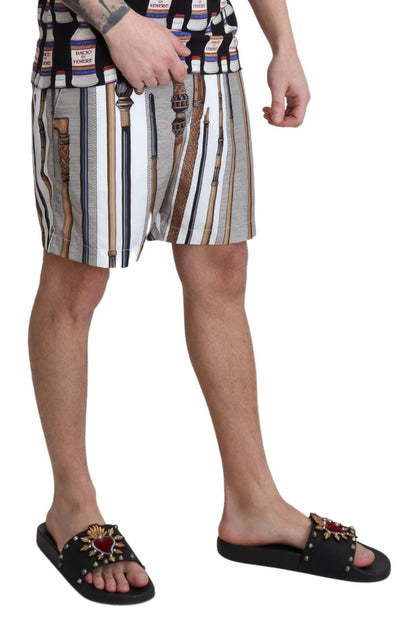 Dolce &amp; Gabbana Elegante bañador blanco multicolor