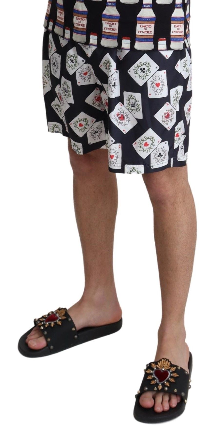 Dolce &amp; Gabbana Bañador con estampado de cartas multicolor