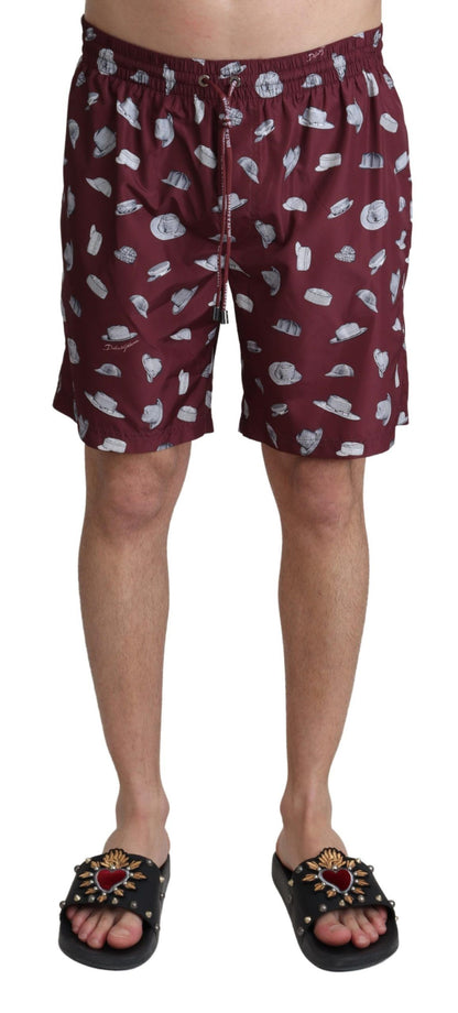 Dolce &amp; Gabbana Bañador elegante de playa granate