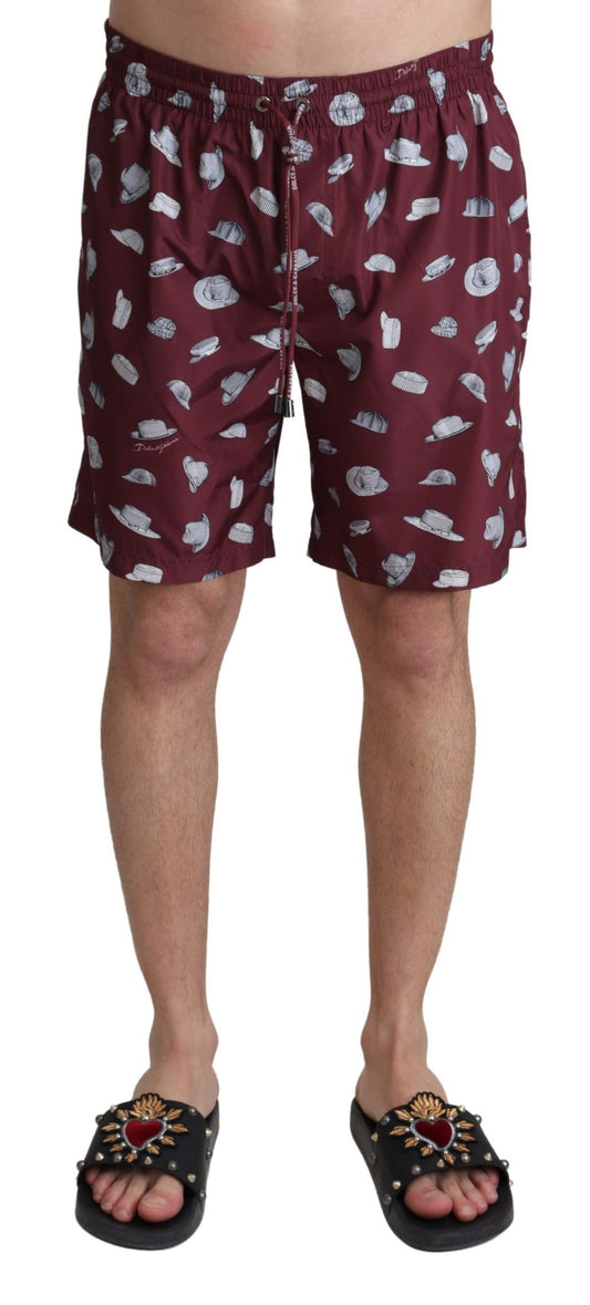 Dolce &amp; Gabbana Bañador elegante de playa granate