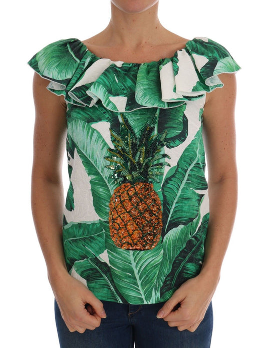 Dolce &amp; Gabbana Blusa elegante con lentejuelas y piña