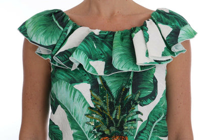 Dolce &amp; Gabbana Blusa elegante con lentejuelas y piña