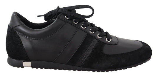 Dolce &amp; Gabbana Elegant Black Leather Sport Sneakers