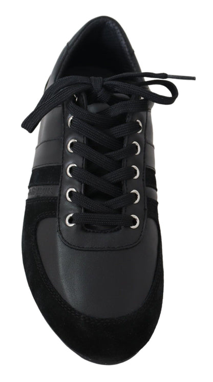 Dolce &amp; Gabbana Elegantes zapatillas deportivas de cuero negro
