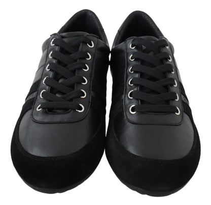 Dolce &amp; Gabbana Elegantes zapatillas deportivas de cuero negro
