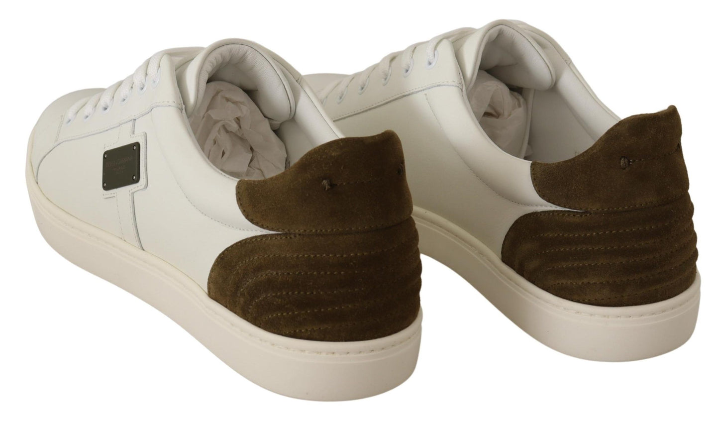Dolce &amp; Gabbana Zapatillas Chic de Cuero Blanco para Hombre