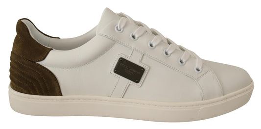 Dolce &amp; Gabbana Zapatillas Chic de Cuero Blanco para Hombre