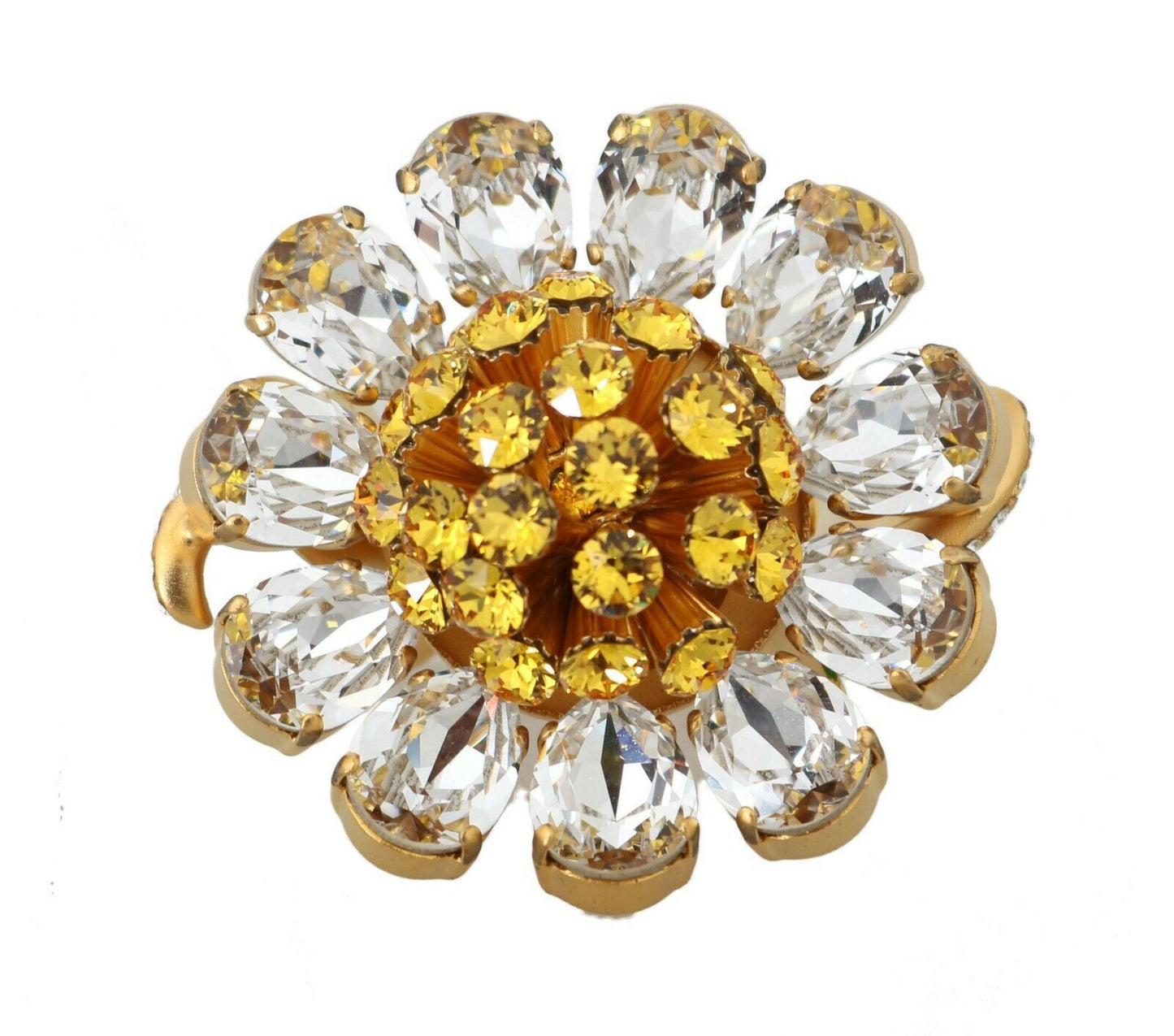 Bague Dolce &amp; Gabbana en cristal et fleur, taille US 7,5