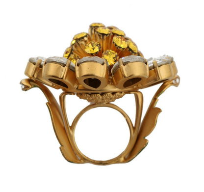 Bague Dolce &amp; Gabbana en cristal et fleur, taille US 7,5