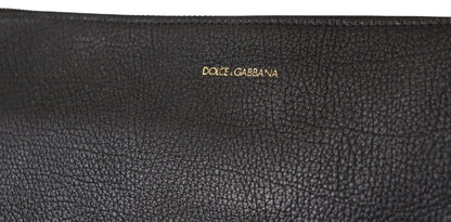Dolce &amp; Gabbana Elegante bolso bandolera de cuero negro