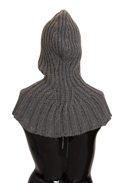 Dolce &amp; Gabbana Elegante bufanda con capucha de cachemira en gris