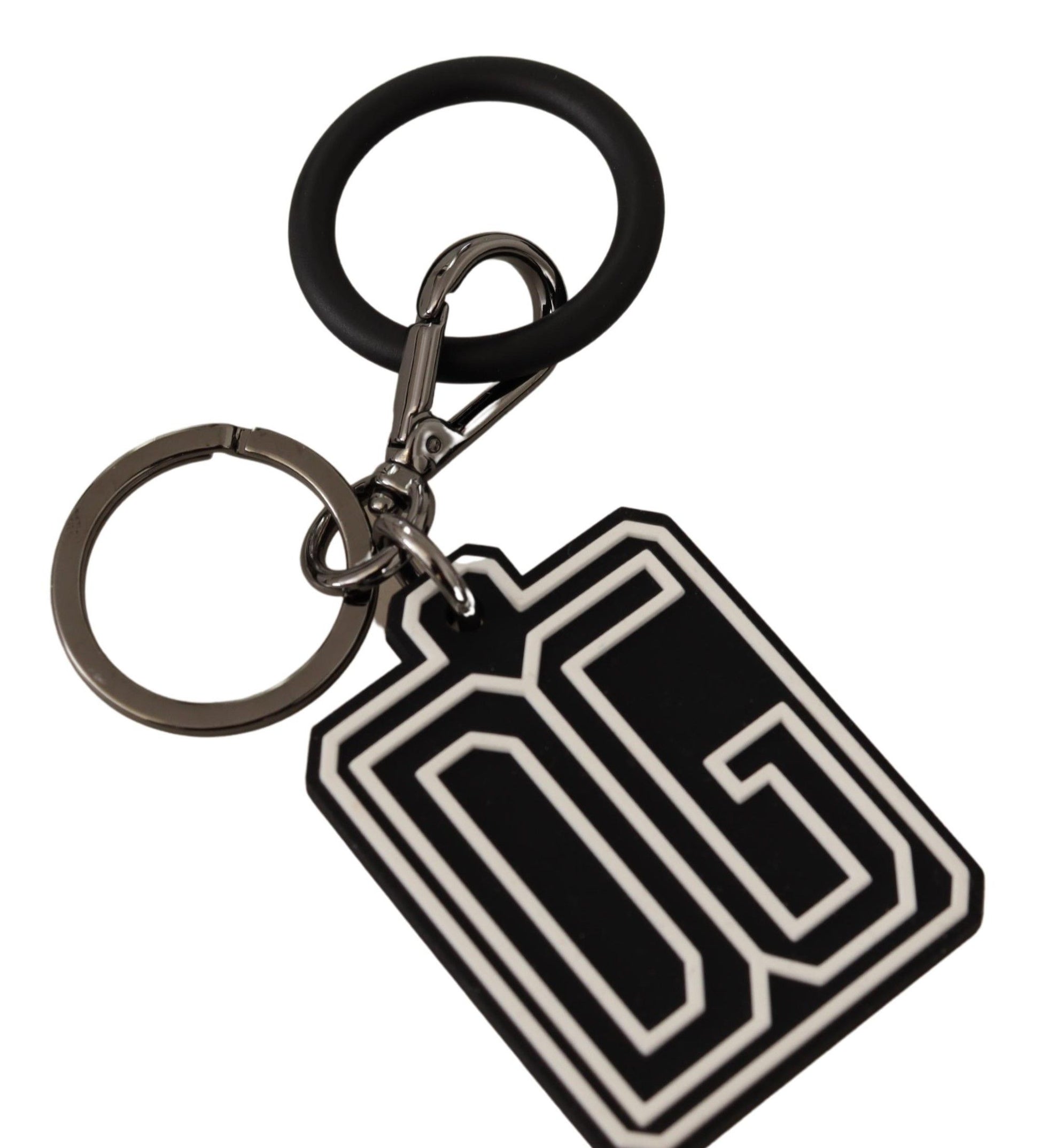Dolce & Gabbana Elegant Silver & Rubber Designer Keyring – par Dolce & Gabbana | Disponible sur Sandy Store ByNet