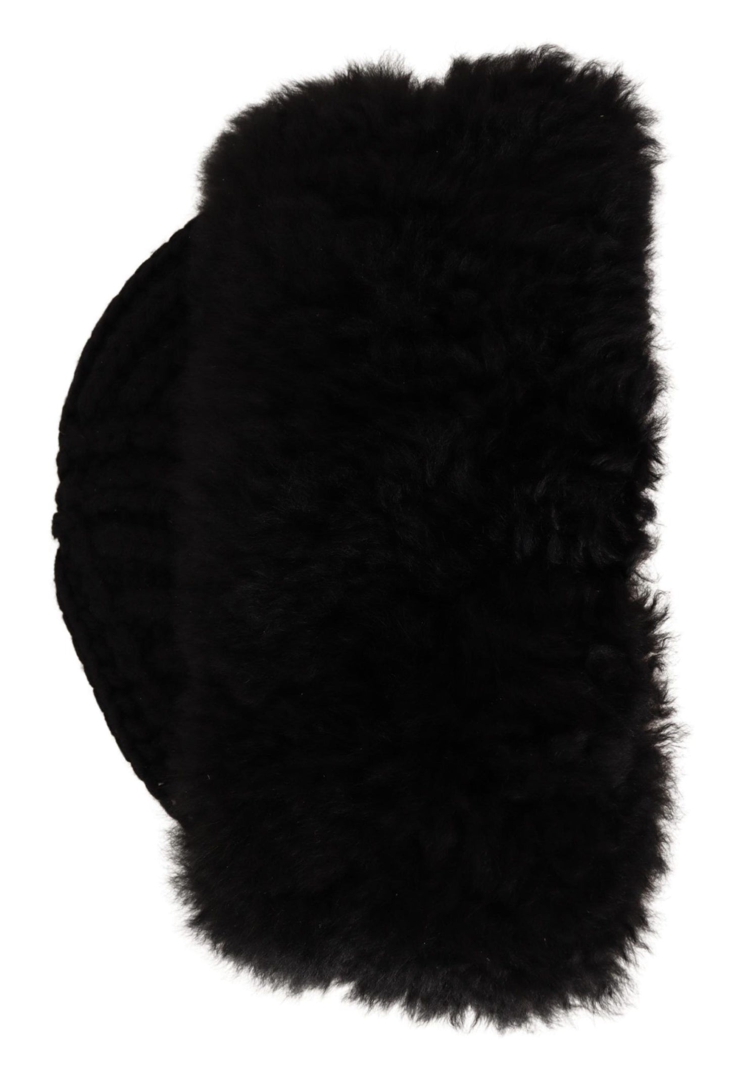 Dolce &amp; Gabbana Gorro elegante de piel de alpaca y cachemira negro