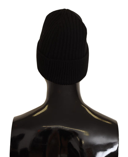 Dolce &amp; Gabbana Gorro elegante de lana de punto trenzado con forro polar
