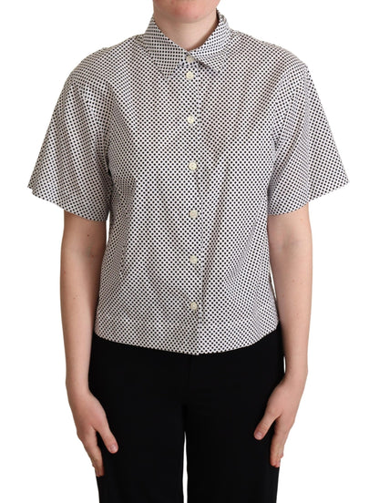 Dolce &amp; Gabbana Polo elegante de algodón con lunares