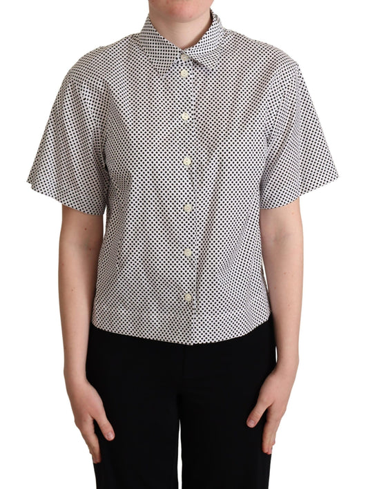 Dolce &amp; Gabbana Polo elegante de algodón con lunares