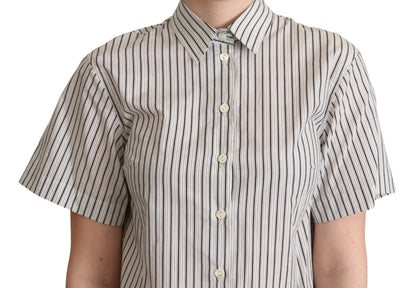 Dolce &amp; Gabbana Polo Chic De Rayas Monocromáticas