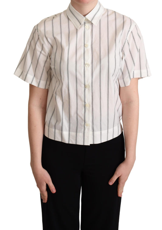 Dolce &amp; Gabbana Polo elegante de algodón a rayas