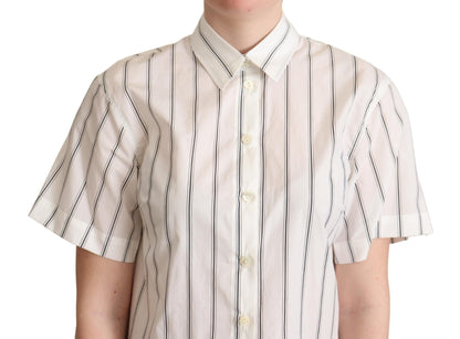Dolce &amp; Gabbana Polo elegante de algodón a rayas