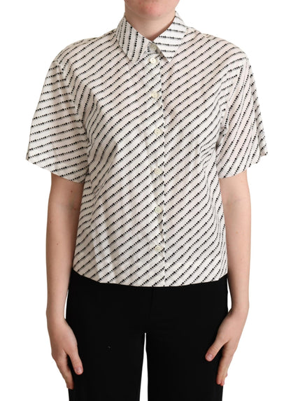 Dolce &amp; Gabbana Polo elegante de algodón con lunares